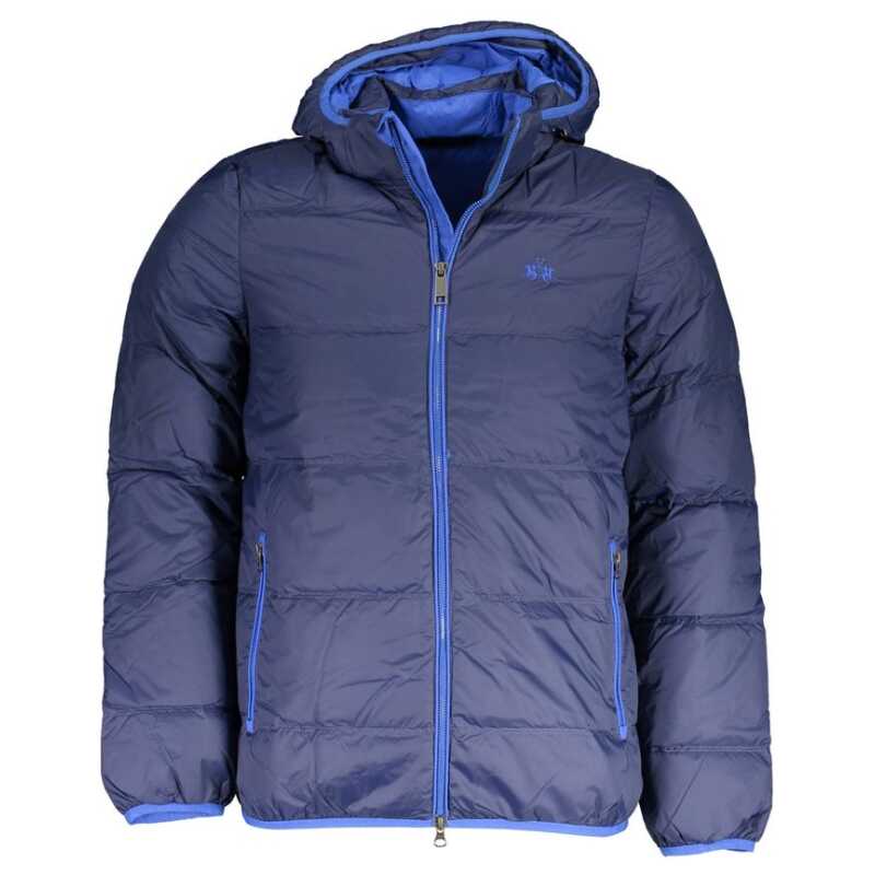La Martina Blue Polyamide Men Jacket, theFeinheit
