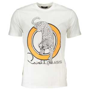 Cavalli Class White Cotton T-Shirt