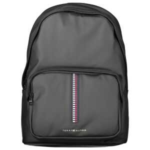 Tommy Hilfiger Black Polyethylene Men Backpack