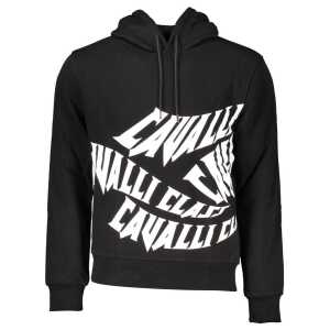 Cavalli Class Black Cotton Men Sweater