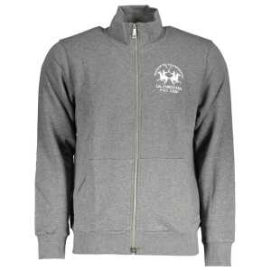 La Martina Gray Cotton Men Sweater