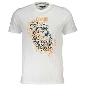 Cavalli Class White Cotton T-Shirt