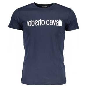 Roberto Cavalli Blue Cotton T-Shirt