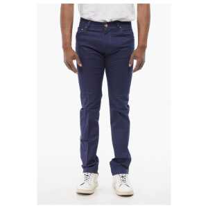 Corneliani Cotton Washed- Effect Pants