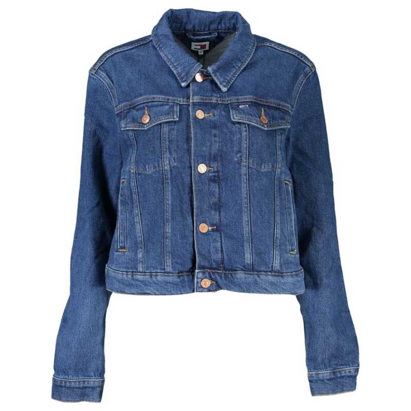Tommy Hilfiger Blue Cotton Women Jacket, theFeinheit
