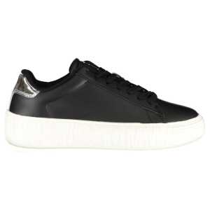 Tommy Hilfiger Black Leather Women Sneaker