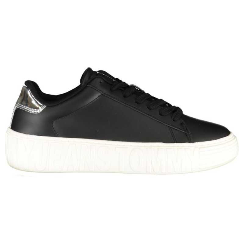 Tommy Hilfiger Black Leather Women Sneaker, theFeinheit