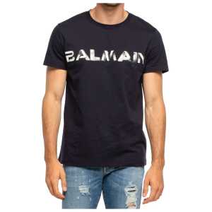 Balmain Blue Cotton T-Shirt