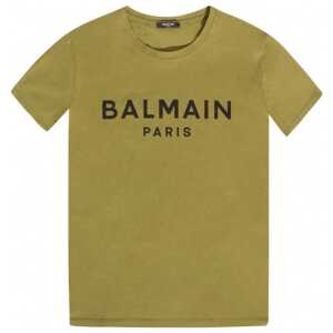 Balmain Green Cotton T-Shirt
