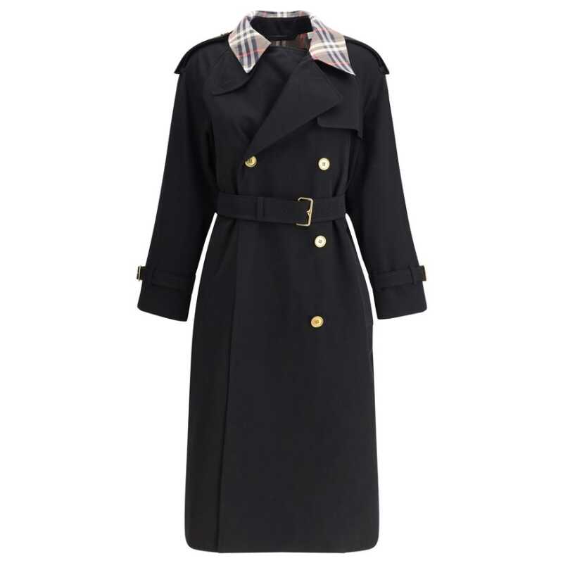 Burberry Castleford long Trench Coat with Check collar, theFeinheit