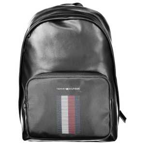Tommy Hilfiger Black Polyethylene Men Backpack