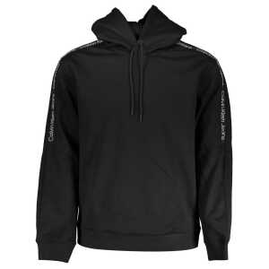 Calvin Klein Sleek Fleece Hooded Sweatshirt in Black