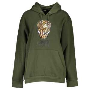Cavalli Class Green Cotton Sweater