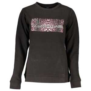 Cavalli Class Black Cotton Sweater