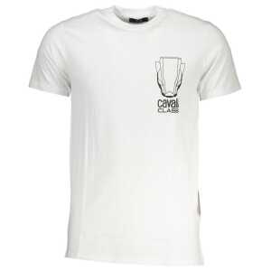 Cavalli Class White Cotton T-Shirt