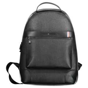 Tommy Hilfiger Black Polyethylene Men Backpack