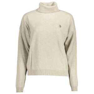 U.S. POLO ASSN. Beige Wool Women Sweater