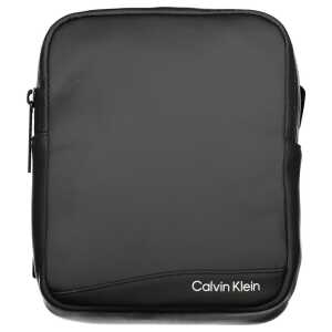Calvin Klein Sleek Black Recycled Polyester Shoulder Bag