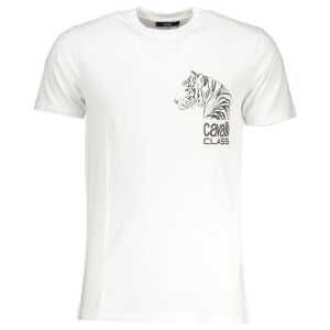 Cavalli Class White Cotton T-Shirt