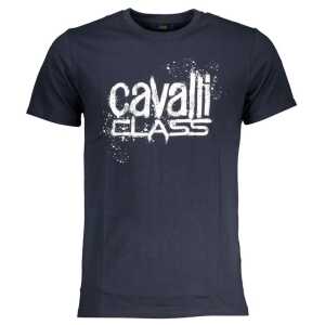 Cavalli Class Blue Cotton T-Shirt