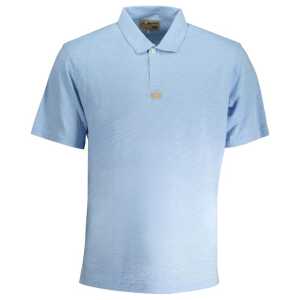 La Martina Light Blue Cotton Men Polo Shirt