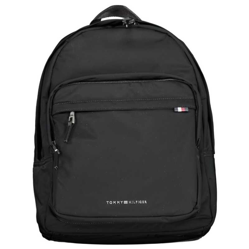 Tommy Hilfiger Black Polyester Backpack, theFeinheit