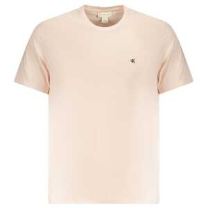 Calvin Klein Pink Cotton Men T-Shirt