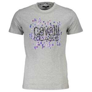 Cavalli Class Brown Cotton Men T-Shirt