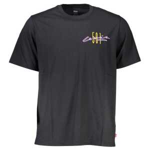 Levi's Black Cotton Men T-Shirt