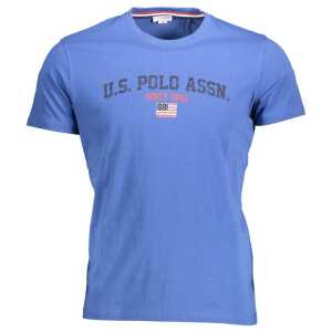U.S. POLO ASSN. Blue Cotton Men T-Shirt