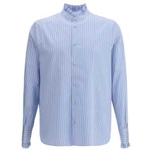 Valentino Striped plastron and ruffle Shirt