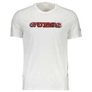 Guess Jeans White Cotton Men T-Shirt
