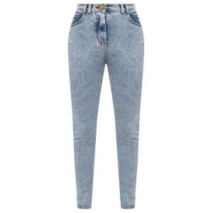 Balmain Blue Cotton Women's High-Waisted Jean