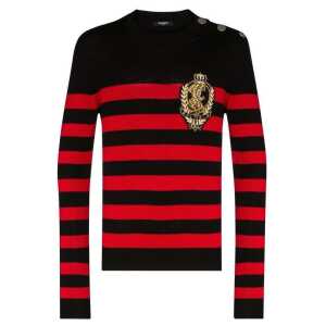 Balmain Black Wool Sweater