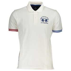 La Martina Elegant White Polo with Contrast Details