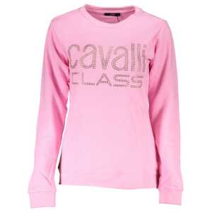 Cavalli Class Pink Cotton Sweater