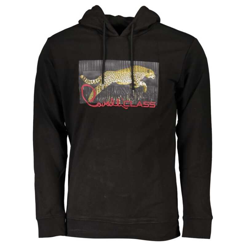 Cavalli Class Black Cotton Men Sweater, theFeinheit