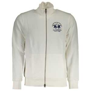 La Martina White Cotton Men Sweater