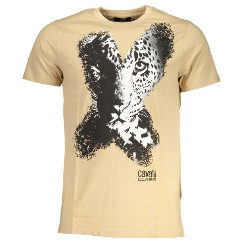 Cavalli Class Beige Cotton T-Shirt, theFeinheit