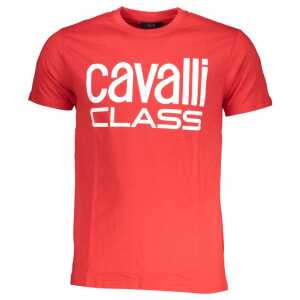 Cavalli Class Red Cotton T-Shirt