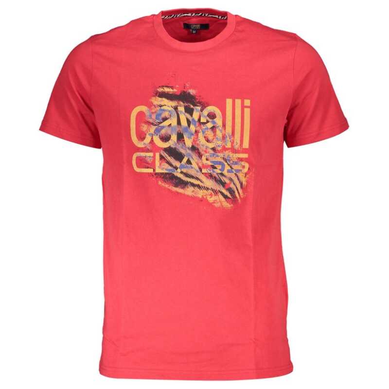 Cavalli Class Red Cotton Men T-Shirt, theFeinheit