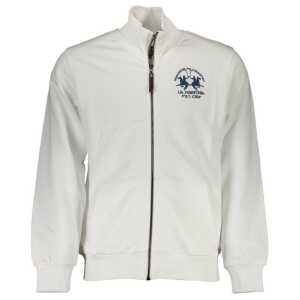 La Martina White Cotton Men Sweater