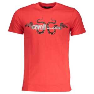 Cavalli Class Red Cotton T-Shirt