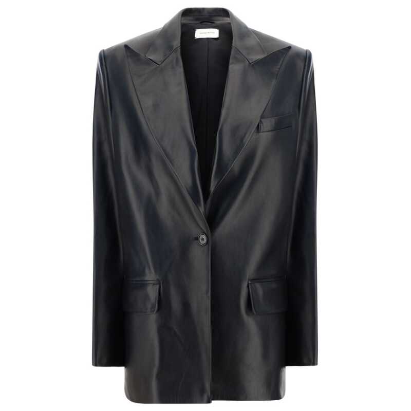 Magda Butrym Leather Blazer Jacket, theFeinheit