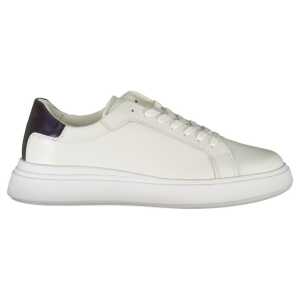 Calvin Klein Sleek White Contrast Lace-Up Sneakers