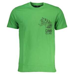 Cavalli Class Green Cotton T-Shirt