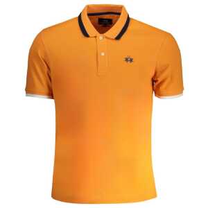 La Martina Orange Cotton Polo Shirt