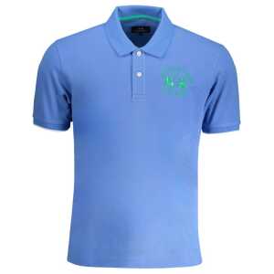 La Martina Light Blue Cotton Men Polo Shirt