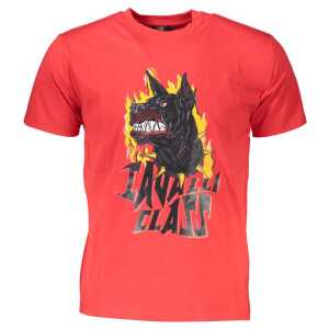 Cavalli Class Red Cotton Men T-Shirt