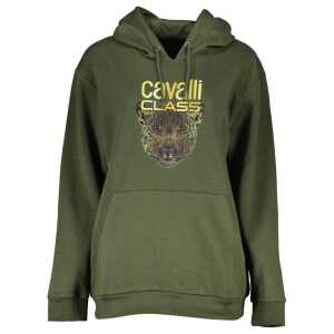 Cavalli Class Green Cotton Sweater